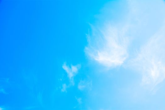 Blue sky with cloud, clean energy power, clear weather background