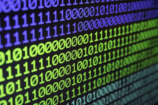 Binary matrix computer data code seamless background. Binary code for programming