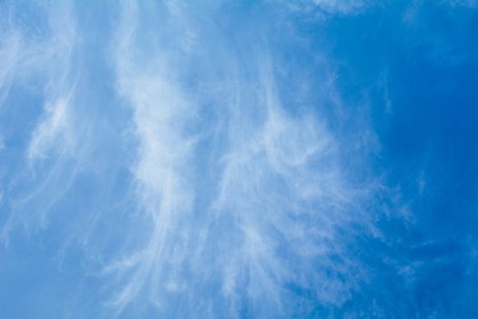 Blue sky with cloud, clean energy power, clear weather background