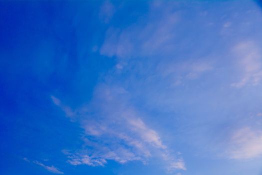 Blue sky with cloud, clean energy power, clear weather background