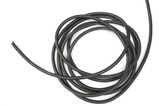 black wire isolated on a white background abstraction.