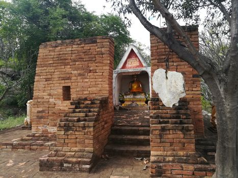 Worship Buddhist pavilion statue at Temple in Thailand  And historical attractions.