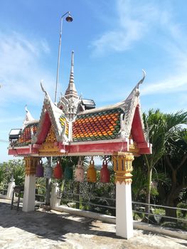 Worship Buddhist pavilion statue at Temple in Thailand  And historical attractions.