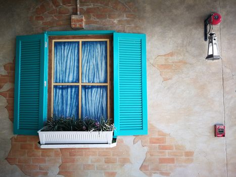 colorful vintage picture on the wall