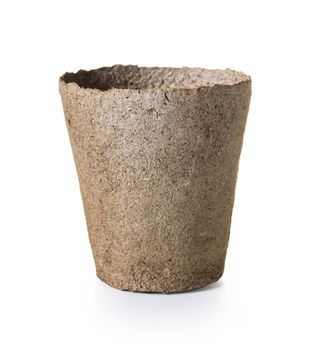 new flower pot on white isolated background