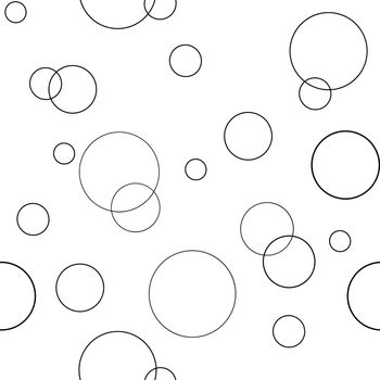 Seamless summer pattern texture with bubble blower. Geometric ornament with circles