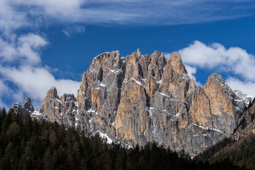 Mountains in the Valley di Fassa near Pozza di Fassa Trentino Italy