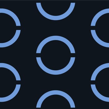 Seamless geometric background with round elements. background. Dark blue color.