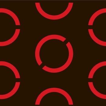 Seamless geometric background with round elements. background. Red and black