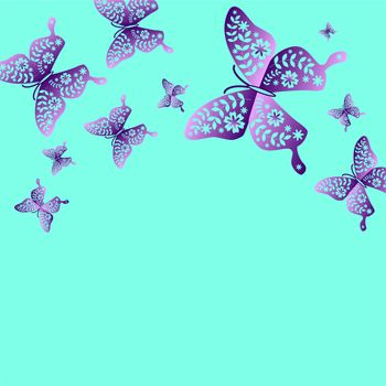 Spring butterfly color composition. illustration layered for easy manipulation and custom coloring. illustration