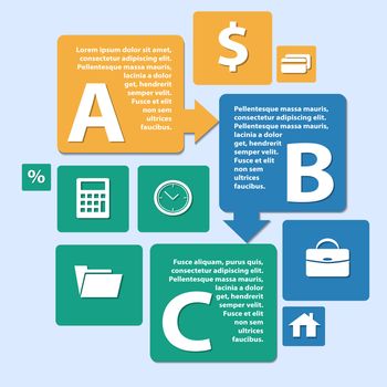 Business Infographics origami style. can be used for workflow layout, banner, number step up options web design. illustration