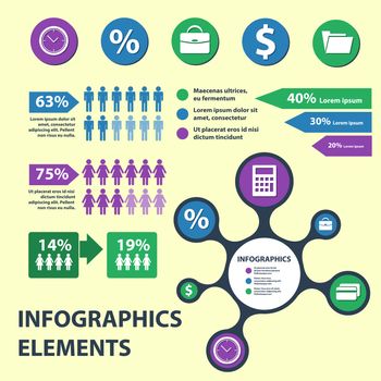 Business Infographics circle origami style. can be used for workflow layout, banner, diagram, number options, step up options, web design. illustration