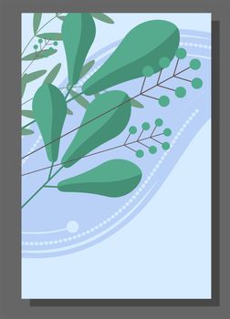 Flyers with abstract leaves and flowers on a beautiful background. It can be used as greeting card or invitation to the wedding. illustration