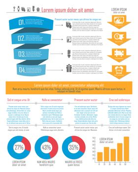 Stylish infographics for your website or as a design element with space for text. illustration