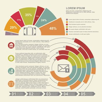 Stylish modern infographics for the design of different projects and your design. illustration