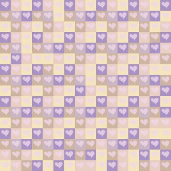 Multicolored background with hearts for packing paper or your design. illustration