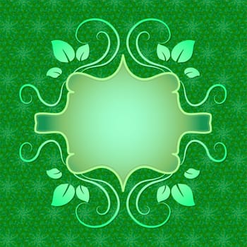 Green background with a place for text in the center. illustration