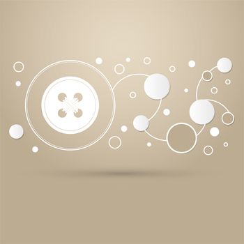 button for clothes icon on a brown background with elegant style and modern design infographic. illustration