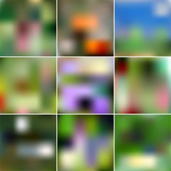 Set of Abstract Creative concept multicolored blurred background. For Web and Mobile Applications, art illustrations template design. Gradient mesh. illustration