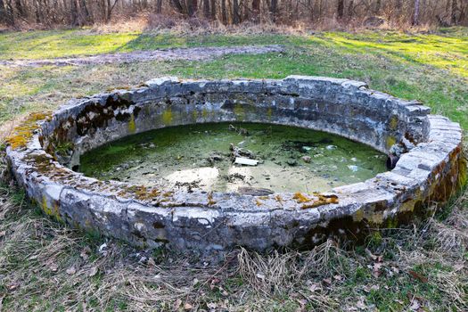 old abandoned rubbish fountain water ecology nature pollution