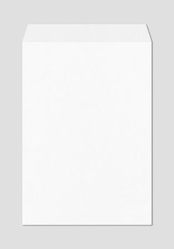 Large A4 white enveloppe mockup template isolated on grey background