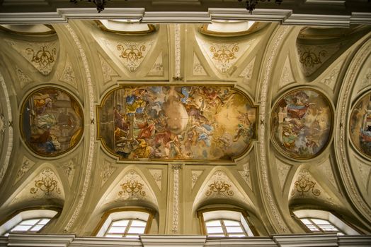 church of silk art, complex of the saints Filippo and Giacomo in Naples, Italy