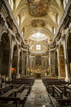 church of silk art, complex of the saints Filippo and Giacomo in Naples, Italy