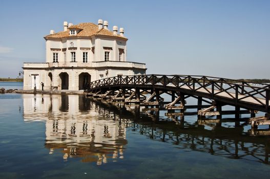 royal hunting house on the Fusaro Lake, Naples, Italy