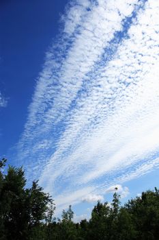 Nice natural background with white clouds against blue sky