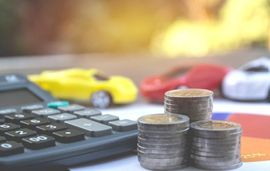 Car insurance and car service. Car insurance, business and financial concept.