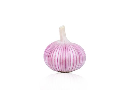 Fresh garlic isolated on white background.