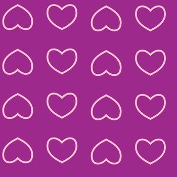  seamless pattern with nice hearts on background.