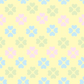  seamless pattern with nice hearts on background.