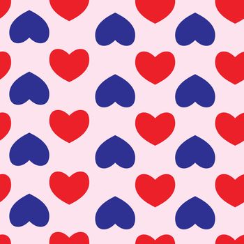  seamless pattern with nice hearts on background.