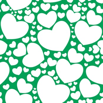  seamless pattern with nice hearts on background.