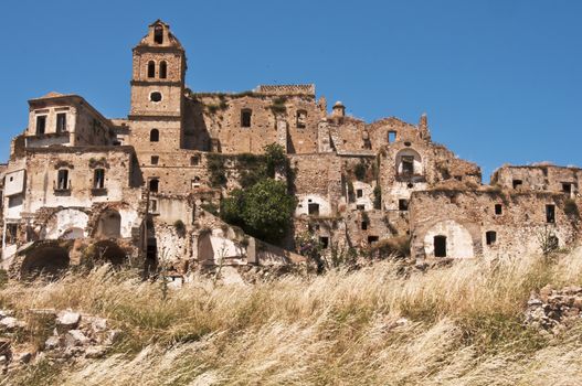 the ghost and abandoned city of Craco, Basilicata, Italy 