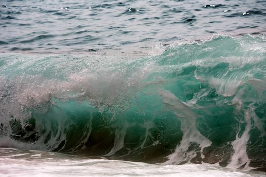 Blue coastal waves. Mediterranean Sea. Spain