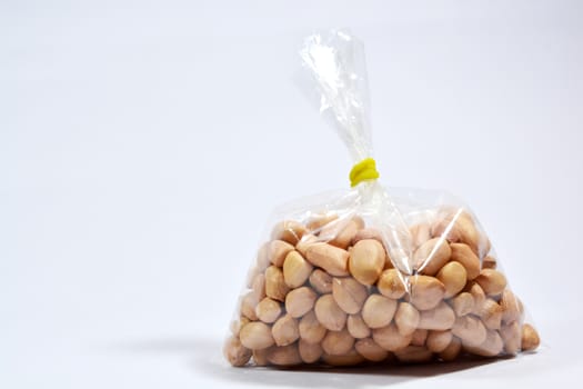 Raw Arachis hypogaea,peanut in a bag.