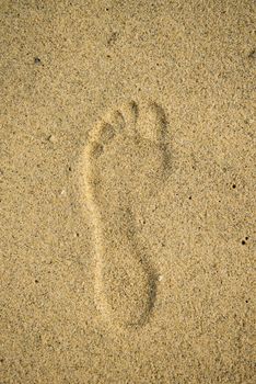 One footprint in the sand