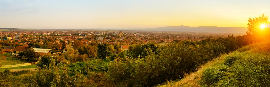 Panorama of the city of Paracin, one of the cities in central Serbia.