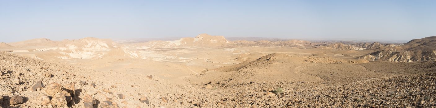 Hiking in stone desert active tourist activity