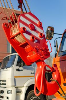 New road-construction equipment outdoors on the exhibition