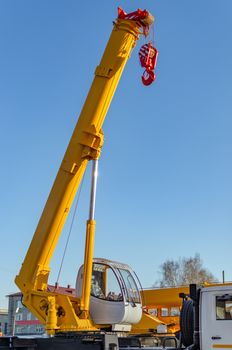 New road-construction equipment outdoors on the exhibition