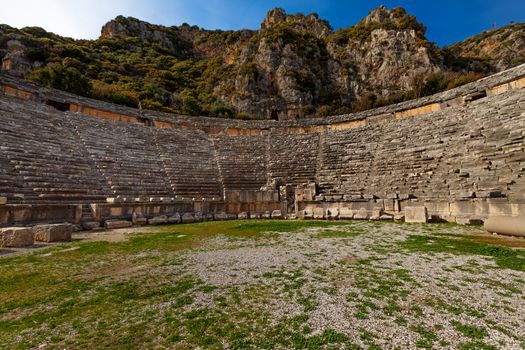 Amphitheater in the ancient city of Mira, Demre, Turkey