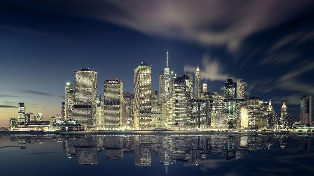 View of Manhattan in the evening