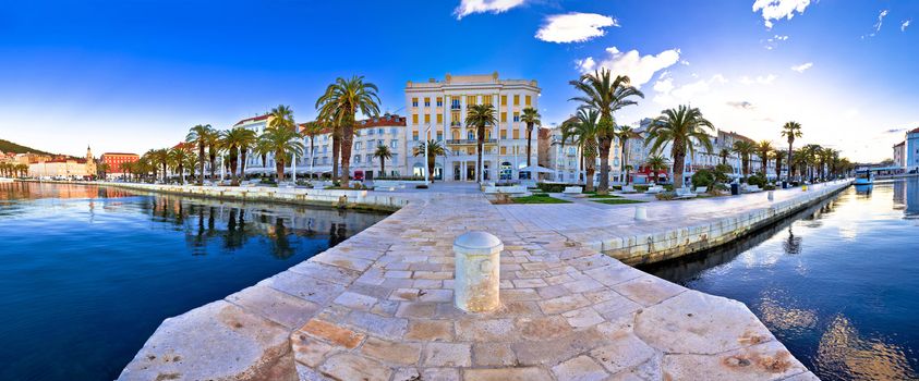 Split waterfront panoramic view from pier, Dalmatia, Croatia