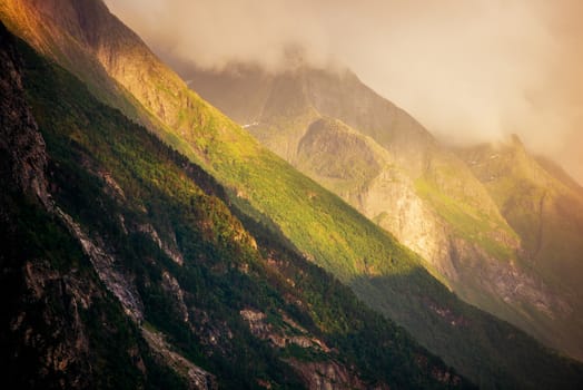 Norwegian Raw Mountains Landscape. Norway, Europe.