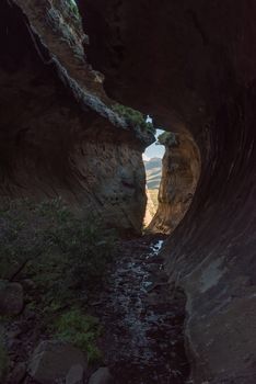 Echo Ravine, a sandstone gorge at Golden Gate in the Free State Province of South Africa