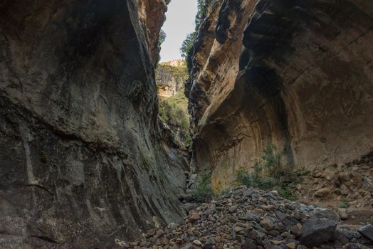 Echo Ravine, a sandstone gorge at Golden Gate in the Free State Province of South Africa