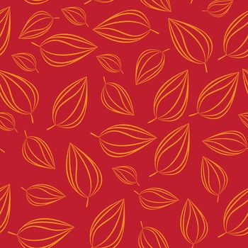 seamless with autumn leaves on colorful background. illustration